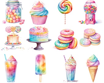 Bügelbild Bügelmotiv Candy Süßigkeiten Süßes Lolli Eis Cupcake Mädchen verschiedene Größen