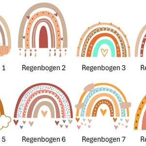 Bügelbild Bügelmotiv Boho Regenbogen Rainbow Junge Mädchen verschiedene Größen Bild 2