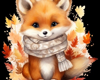 Bügelbild Bügelmotiv Fuchs Herbsttier Herbst Junge Mädchen verschiedene Größen