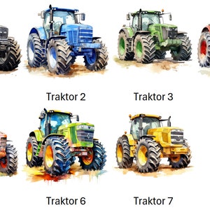 Bügelbild Bügelmotiv Traktor Trekker Trecker Bulldog Junge Mädchen verschiedene Größen Bild 2