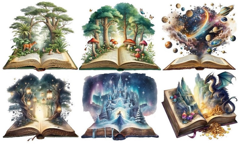 Bügelbild Bügelmotiv Buch Bücher Märchen Geschichte lesen Junge Mädchen verschiedene Größen Bild 1