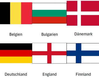 Bügelbild Bügelmotiv Flagge Fahne Europa Deutschland EM WM Fußball verschiedene Größen