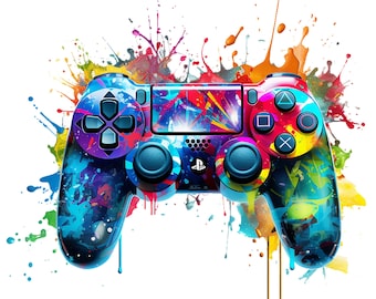 Bügelbild Bügelmotiv Controller Playstation PS Spielkonsole Junge Mädchen verschiedene Größen