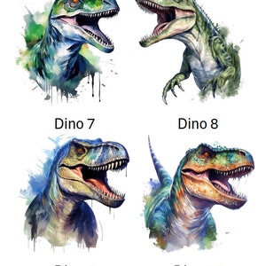 Bügelbild Bügelmotiv Dinosaurier T-Rex Dino Urzeit Junge Mädchen verschiedene Größen image 3