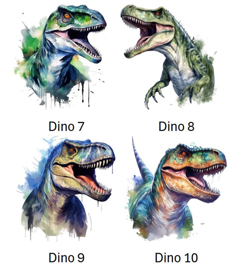 Bügelbild Bügelmotiv Dinosaurier T-Rex Dino Urzeit Junge Mädchen verschiedene Größen image 3