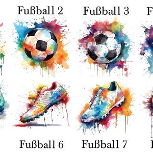 Bügelbild Bügelmotiv Fußball Schuhe bunt Sport Junge Mädchen verschiedene Größen Bild 2