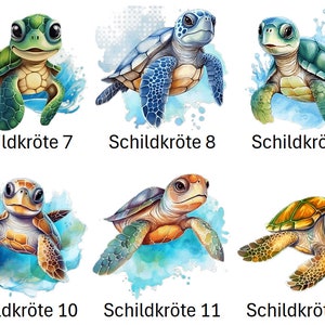 Bügelbild Bügelmotiv Schildkröte Meer Ozean Turtle Junge Mädchen verschiedene Größen Bild 3