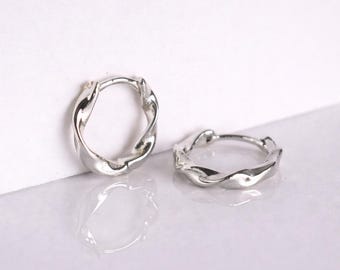 Vintage Ralph Lauren 925 Silver Dome Stud Earrings Vintage Ralph Lauren RLL Sterling Silver Huggie Half Hoop  main image 4