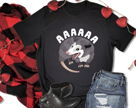 aaaa Screaming Opossum Stressed Possum Funny Dank Meme Sweatshirt Novelty More Clothing Shoes Jewelry Easystaff It