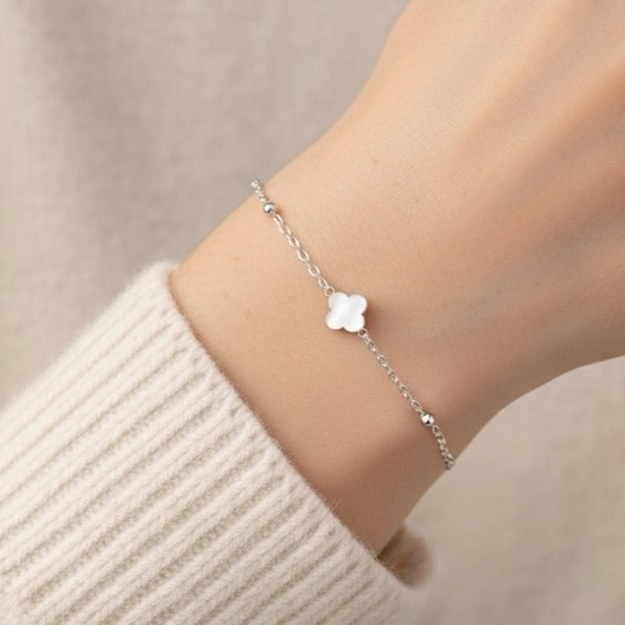 Bracelet Nacre Blanc Et Argent 925/1000 - Neuf Avec étiquettes