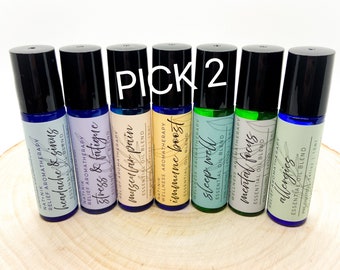 PICK 2 BUNDLE for 15.00 -Essential Oil Blend Roller Relief Wellness Aromatherapy 100% PureTherapeutic Grade Pre-diluted Natural Remedy Gift