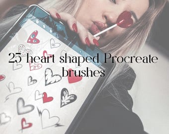 25 Pennelli per tatuaggi Procreate a forma di cuore