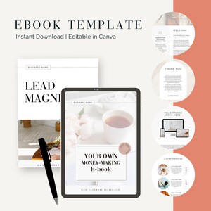 62 page Ebook Template Canva Minimalistic | Ebook/Workbook | Perfect for business owners, coaches, course creator | Lead magnet Freebie