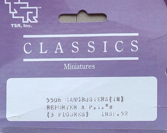 Vintage TSR Gangbusters 25mm Lead Miniatures TSR5506 in Original Packaging for Gangbusters RPG or Any Modern Era RPG