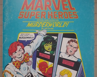 MH3 Marvel Super Heroes Official Advanced Game Adventure Murderworld by Jeff Grub Vintage TSR Superhero Module Fantastic Four GD/GD