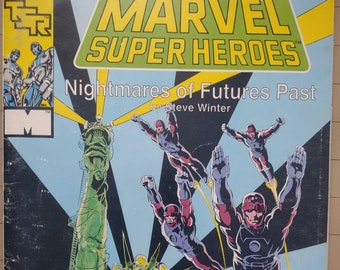 MX1 Marvel Super Heroes Official Advanced Game Adventure Nightmares of Future Past by Steve Winter Vintage TSR Superhero Module GD/GD