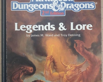 Legends & Lore TSR2013 Advanced Dungeons and Dragons First Edition Vintage TSR Hardcover Core Rulebook by Gary Gygax, GD/VG ADnD Ward, Kuntz