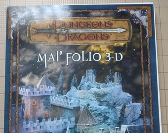 Map Folio 3-D Fold-Up Buildings Medieval Inn, Smithy, Tower, and More Dungeons & Dragons 3.0 Edition Accessory  from WOTC VG/EX