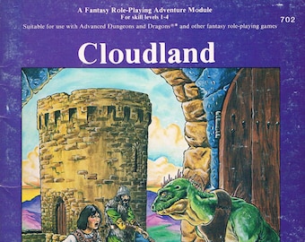 Cloudland Published by Grenadier Models in 1984 Vintage Adventure Module Compatible with Advanced Dungeons & Dragons by Tony Fiorito Good