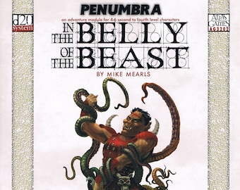 In the Belly of the Beast Adventure for Dungeons and Dragons 3.0 Edition by Atlas Games AG3202, d20 System Vintage Module