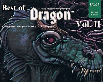 Best of the Dragon Magazine Volume 2 (Revised) by TSR from 1985, The Early Years of The Dragon Magazine for D&D, ADnD, NPCs, Vampires GD