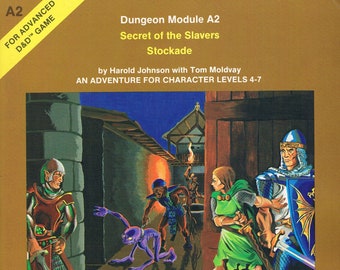 A2 Secret of the Slavers Stockade, Advanced Dungeons & Dragons 1st Edition Adventure Module by David Cook, TSR9040, World of Greyhawk GD/VG