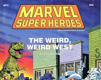 MT2 Marvel Super Heroes Official Advanced Game Adventure The Weird Weird West by Ray Winninger Vintage TSR Superhero Module GD/VD