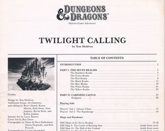 M3 Twilight Calling TSR9174, A Vintage TSR Dungeons & Dragons Adventure for the Master Set by Tom Moldvay, Alphaks the Immortal BBEG