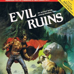 Vintage Role Aids Adventure Evil Ruins Suitable for Advanced Dungeons & Dragons 1st Edition Module GD/VG