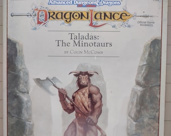 DLR2 Taladis: The Minotaurs Vintage Advanced Dungeons & Dragons 2nd Edition DragonLance Official Game Accessory by Colin McComb GD/VG