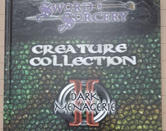 Creature Collection 2: Dark Menagerie Monster Book for Dungeons & Dragons 3.0 Edition Scarred Lands Setting, Vintage d20 Hardcover VG/EX