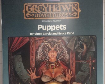 Puppets, Advanced Dungeons & Dragons 2nd Edition Adventure, WG11, TSR9269, Published by TSR, Vintage World of Greyhawk Adventure GD/VG
