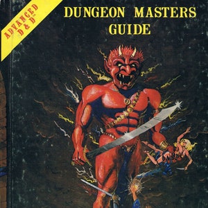 Dungeon Master's Guide TSR2011 Vintage TSR AD&D First Edition Hardcover Core Rulebook by Gary Gygax Efreeti Cover, Good/Good image 1