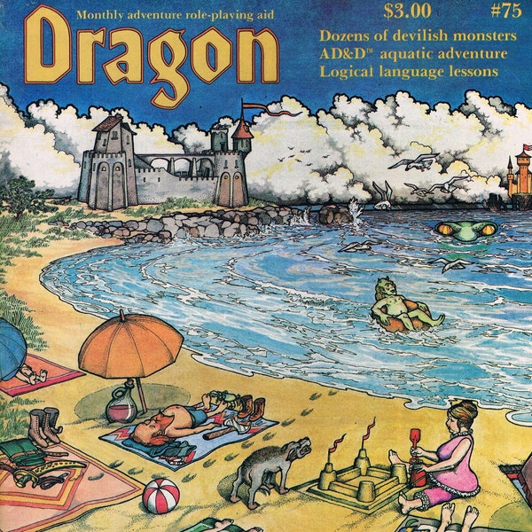 Dragon Magazine #75 July 1983,  Fantasy Role-Playing Game Materials Mostly for Dungeons & Dragons 1st Edition, First SnarfQuest Comic, G/VG