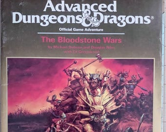 H3 The Bloodstone Wars TSR9200 Vintage Forgotten Realms Adventure for Advanced Dungeons & Dragons 1st Edition, GD/GD Niles Greenwood Dobson
