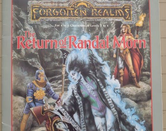 Return of Randall Morn, Vintage Advanced Dungeons and Dragons 2nd Edition Adventure By Jim Butler Forgotten Realms EX/EX