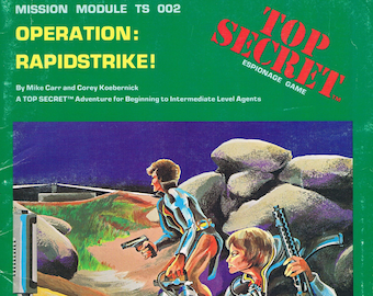 Top Secret Spy Tournament Module Operation: Rapidstrike! 1980 Vintage TSR Espionage by Mike Carr & Corey Koebernick Gen Con XIII Good