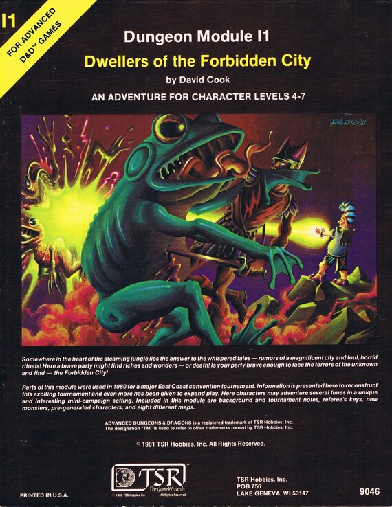 I1 Dwellers of the Forbidden City Module TSR9046, Vintage