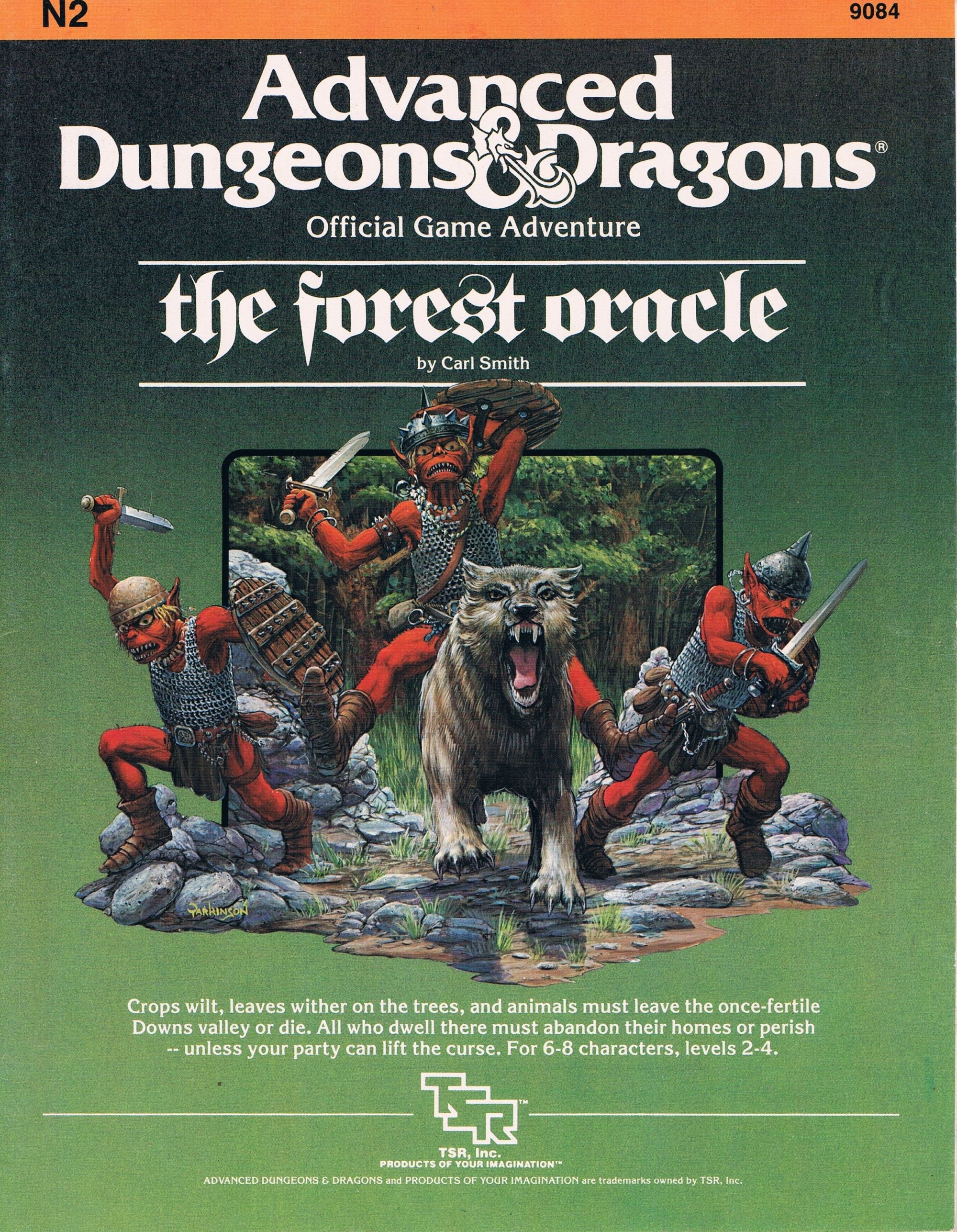 N2 the Forest Oracle TSR9084 Vintage Advanced Dungeons and Dragons