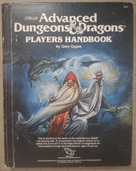 Player's Handbook TSR2010 Vintage TSR Advanced Dungeons