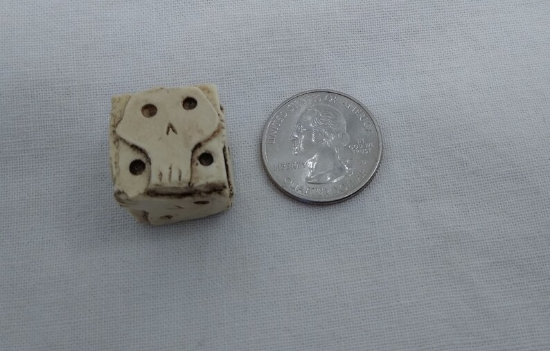 Created /& Produced by MacGregor Historic Games Bone Nightmare Six-Sided Die Resin Six Sided Die