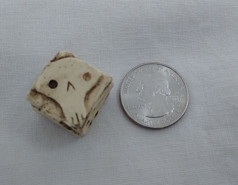 Created /& Produced by MacGregor Historic Games Bone Nightmare Six-Sided Die Resin Six Sided Die