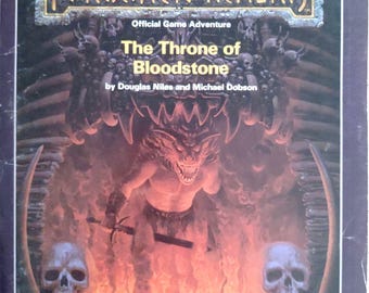 H4 The Throne of Bloodstone TSR9228 Vintage Forgotten Realms Adventure for Advanced Dungeons & Dragons 1st Edition, GD/VG Niles Dobson