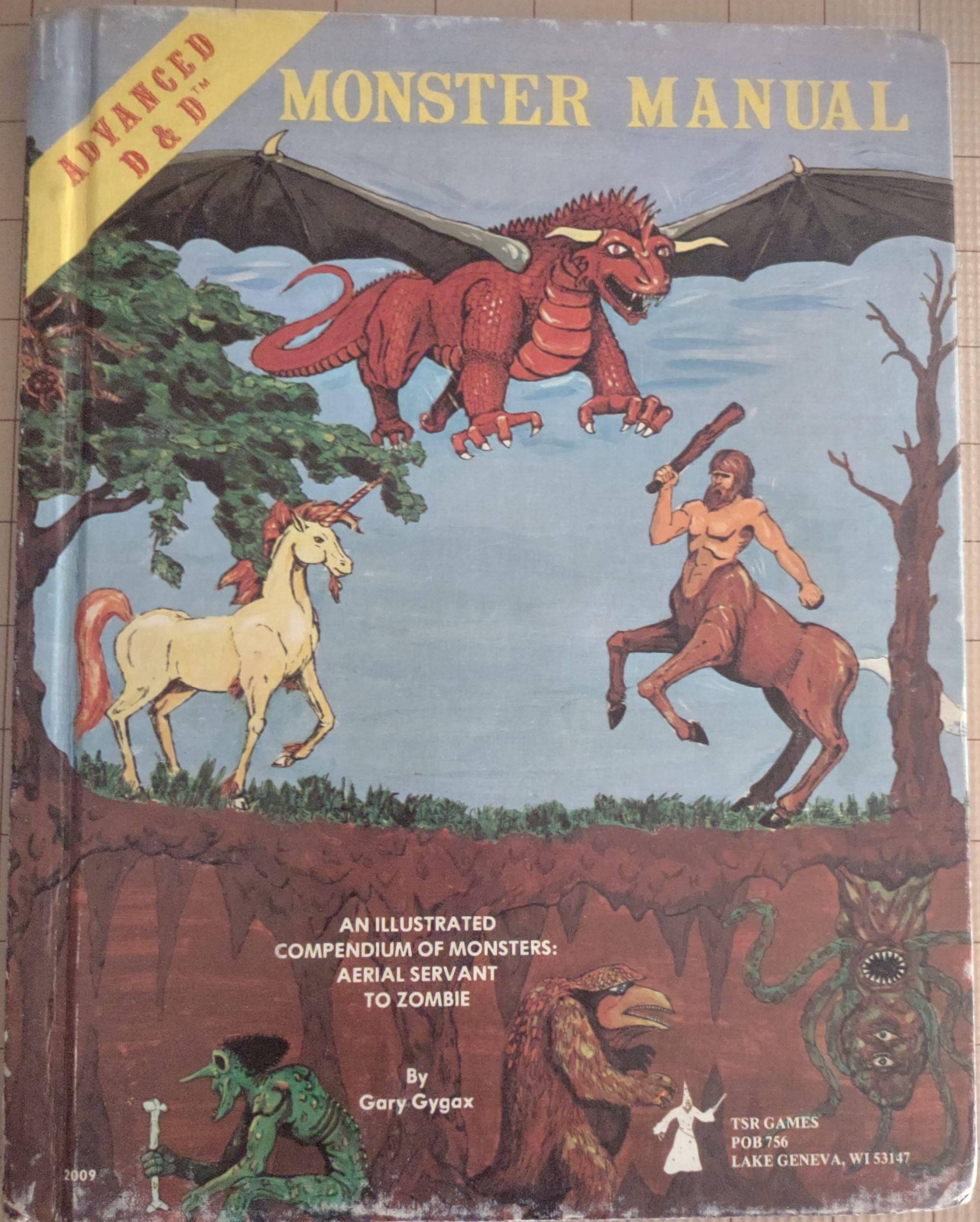 Advanced Dungeons & Dragons First Edition Monster Manual by Gary