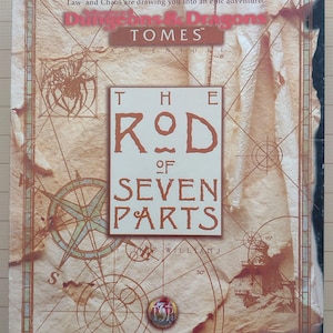 The Rod of Seven Parts Advanced Dungeons & Dragons 2nd Edition Vintage TOMES Adventure from 1996  TSR1145 By Skip Williams G/VG