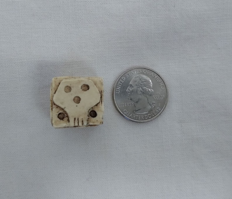 Created /& Produced by MacGregor Historic Games Bone Nightmare Six-Sided Die Resin Six Sided Die