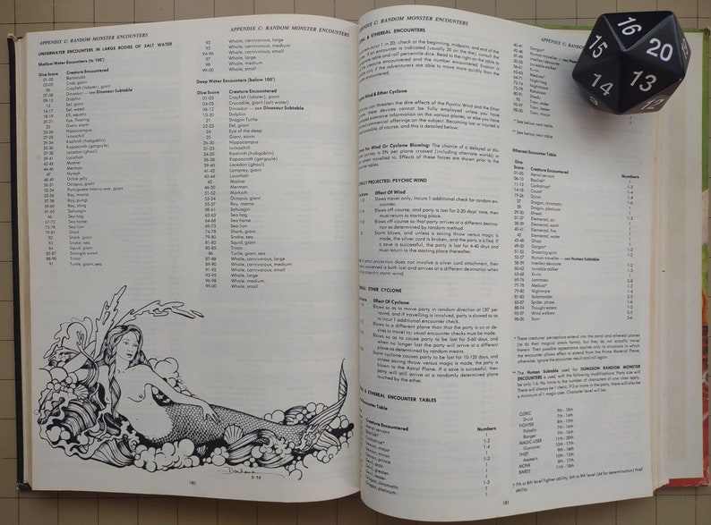 Dungeon Master's Guide TSR2011 Vintage TSR AD&D First Edition Hardcover Core Rulebook by Gary Gygax Efreeti Cover, Good/Good image 9