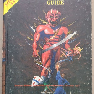 Dungeon Master's Guide TSR2011 Vintage TSR AD&D First Edition Hardcover Core Rulebook by Gary Gygax Efreeti Cover, Good/Good image 2