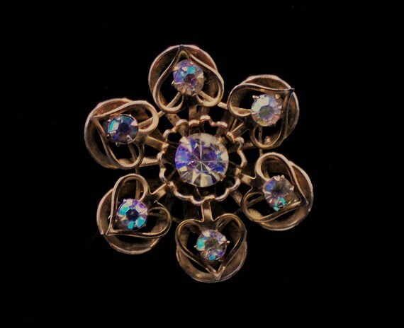 Vintage Iridescent Rhinestone Pin