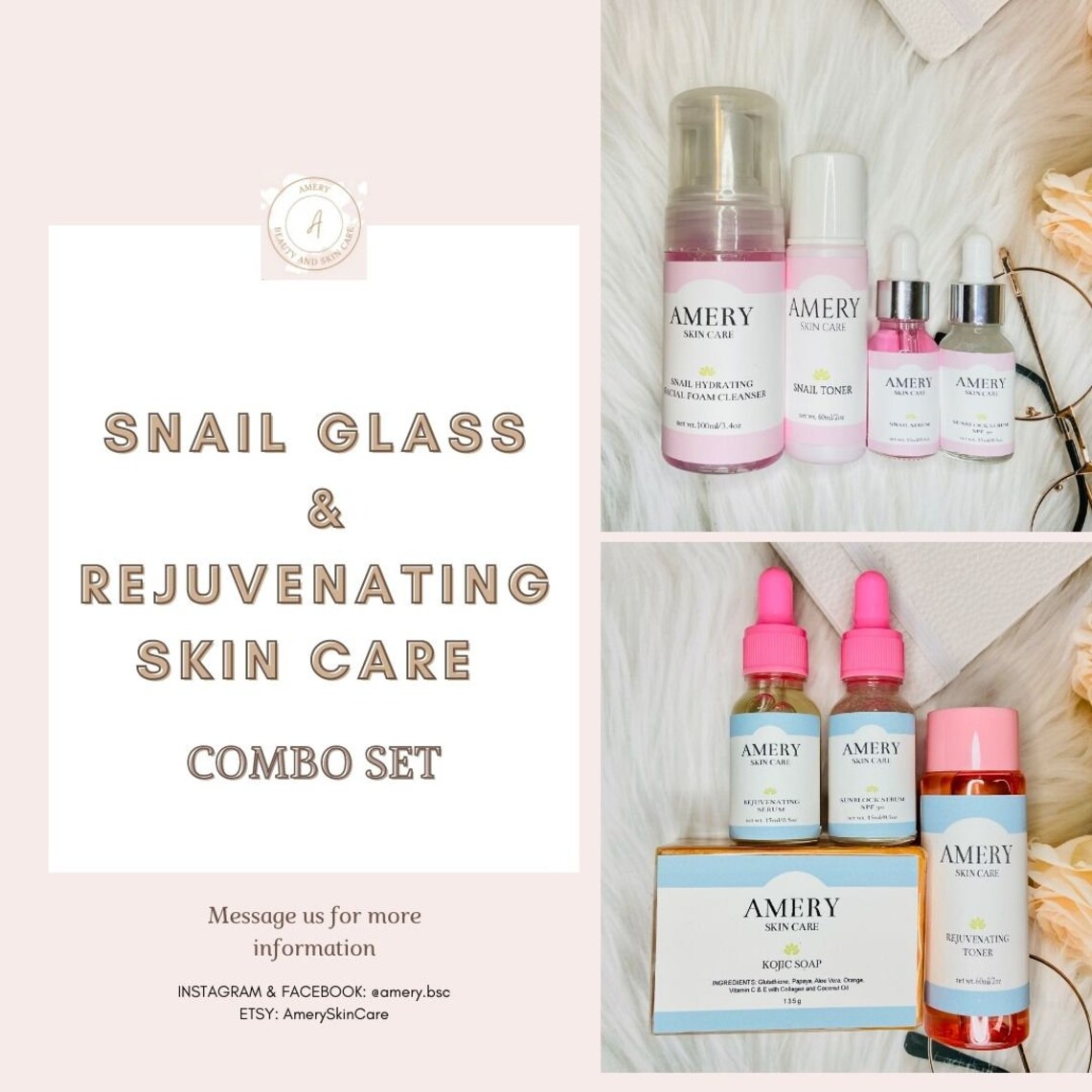 Glass Skin & Rejuvenating Skin Care Combo Set Etsy